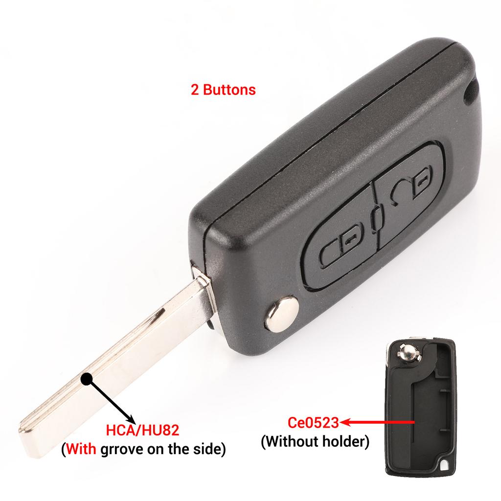 Jingyuqin 20ps Car Key Case Shell For Peugeot 307 407 308 607 For Citroen C2 C3 C4 C5 C6 C8 XSARA PICA CE523 HU83 CE536 VA2