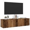 VidaXL Wall-mounted TV Stand Old Wood 120x30x30 Cm Engineered Wood, TV Stand, Media Cabinet, TV Console, HiFi Furniture, Center 856020