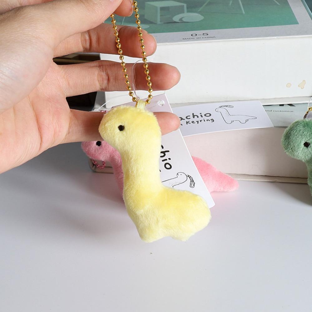 Cartoon Plush Dinosaur Keychain Soft Dinosaur Bag Pendant Lovely Dinosaur Doll Pendant Couple