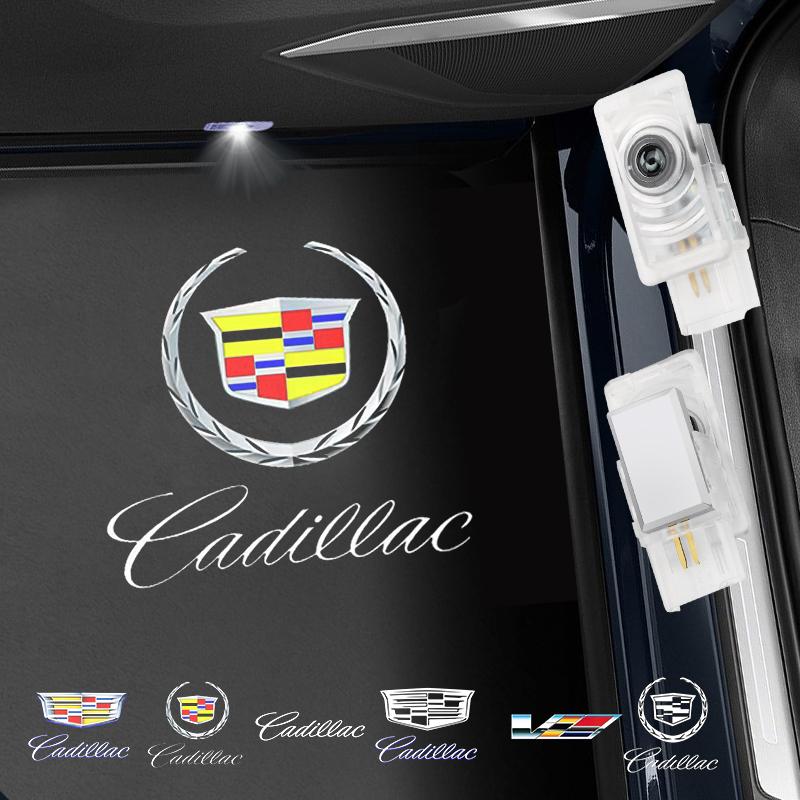 2pcs HD Car Emblem Welcome Lights Auto Door Projector Lamps Accessories For Cadillac CT5 CT6 XT4 XT5 XT6 ATS SRX XTS CTS zf7