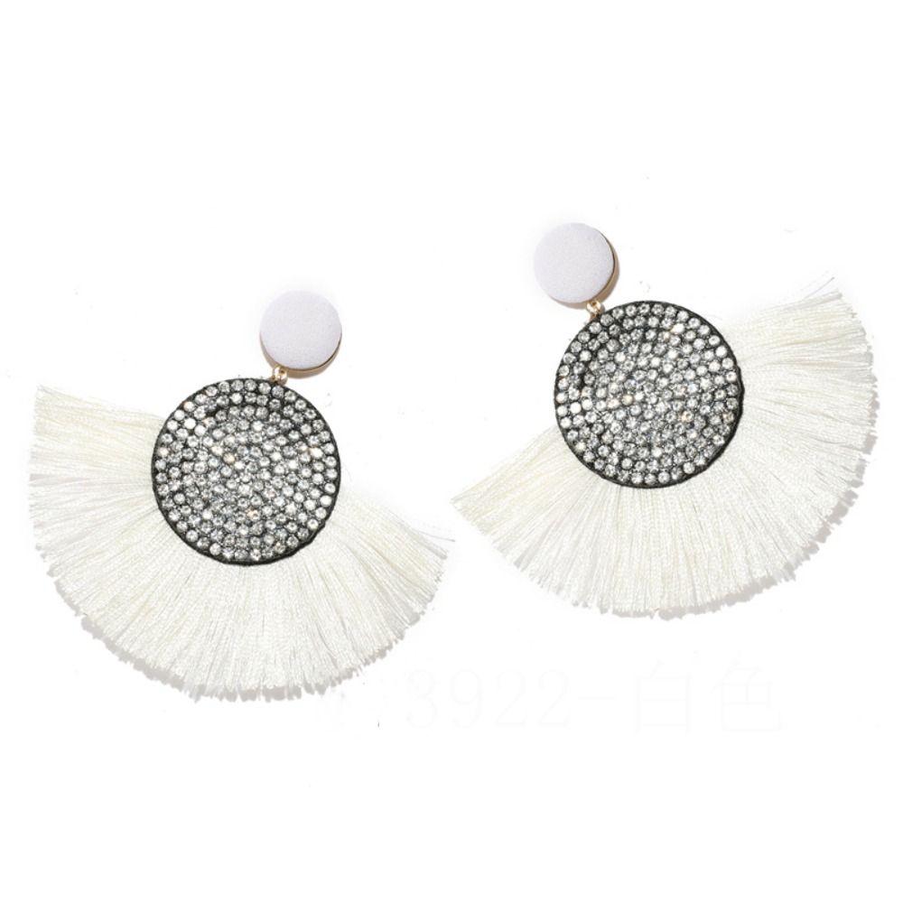 Circular Tassel Earrings Charm Geometric Fringe Earrings Fashion Big Earrings  Valentine's Day