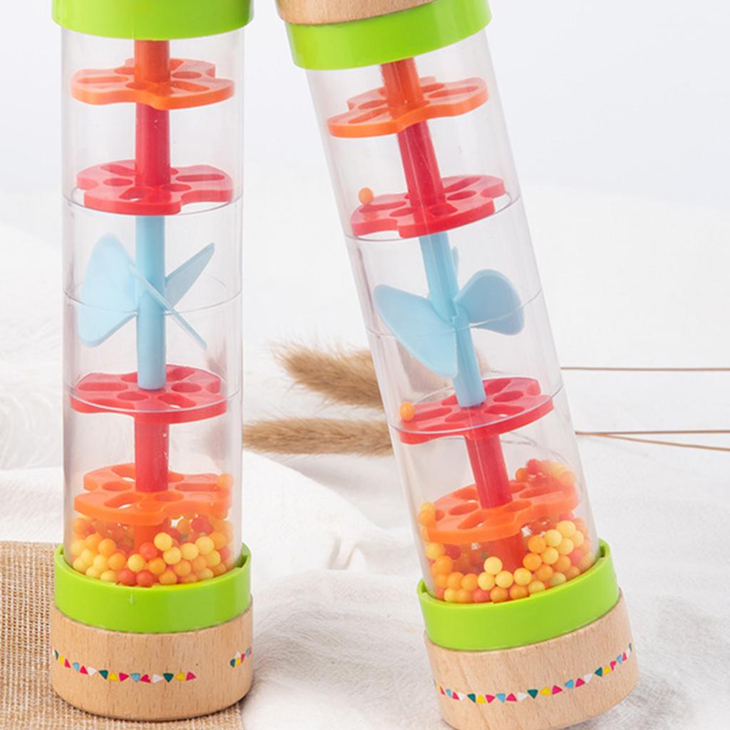 Детская трещотка-дождевик, имитация, деревянная радужная трещотка, игрушка-дождевик, музыкальный инструмент, разноцветный дождь