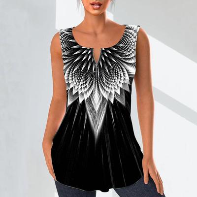 Женские модные рубашки с v-образным вырезом, повседневные топы, футболка, женский жилет с 3D принтом синего луча, блузка без рукавов больших размеров, топы на бретелях