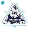 Jeu de société Triominos - Bizak - Dominos triangulaires - 2 à 4 joueurs - À partir de 6 ans - 30 min de jeu - 56 jetons