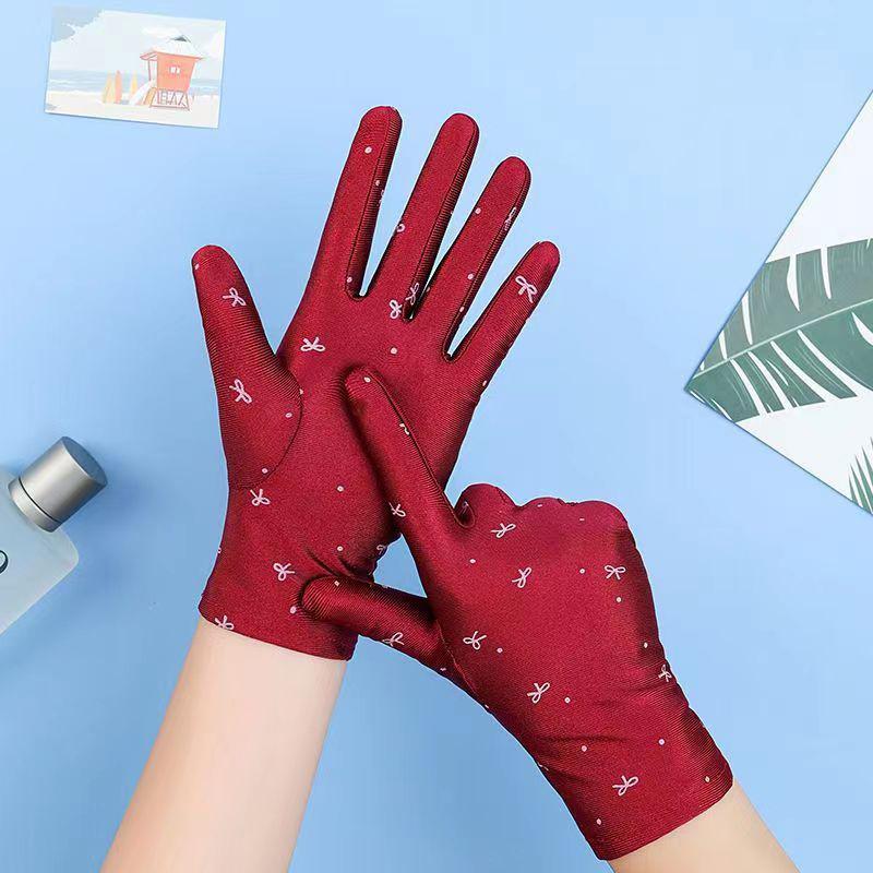 Женские перчатки-митенки для вождения, солнцезащитные перчатки, женские летние дышащие эластичные перчатки для защиты от солнца для леди, девушки
