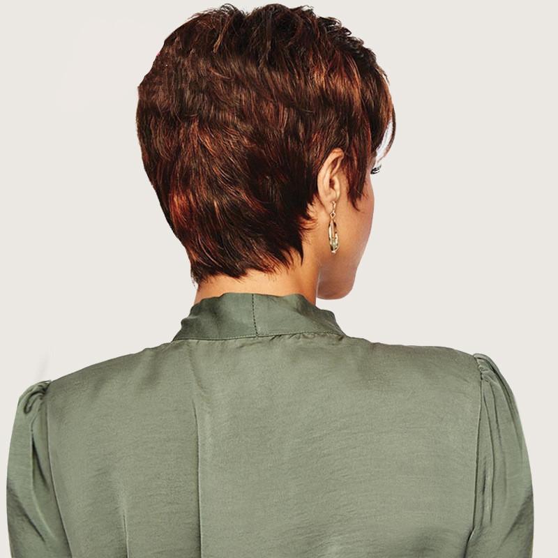 Женский модный натуральный короткий волнистый парик, синтетический пушистый парик спереди, на шнуровке для повседневной жизни