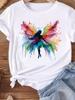 (Азиатский размер) любовь сердце бабочка тренд Женская футболка Топ Одежда Повседневная футболка Мода Принт Леди Женская Графическая Футболки с коротким рукавом