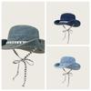Big Brimmed Denim Bucket Hat Letter Sunscreen Hat Retro Jeans Fisherman Hat  Travel