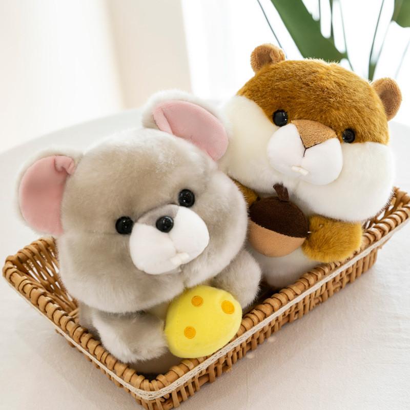 Panda Cute Cartoon Mouse Hamster Adorable Plush Toys Dolls Girls Kids Gifts