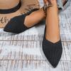 Fashion Trendy Flat Sole Single Shoes 2024 Solid Color Pointed Flat Sole Daily Versatile Breathable Casual Single Shoes Zapatos Mujer