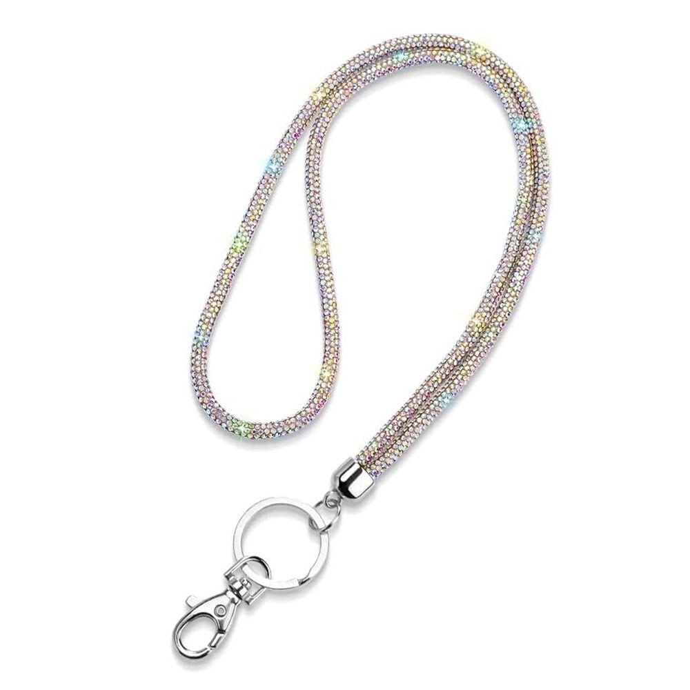 Stylish Rhinestone Lanyards Durable Lanyard keychain holder Accessories Neck Badge Lanyards