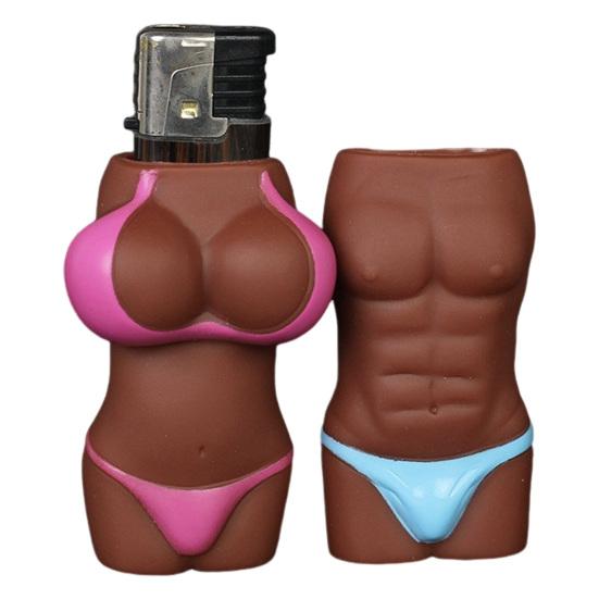 1Pc Igniter Case Creative Sexy Body Shape Silicone Ignition Machine Cover Durable Protection Case ARI