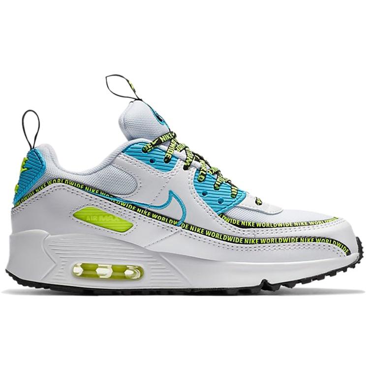(GS) Детские кроссовки Nike Air Max 90 SE 'Worldwide Pack - Blue Fury Volt' CV7665-100