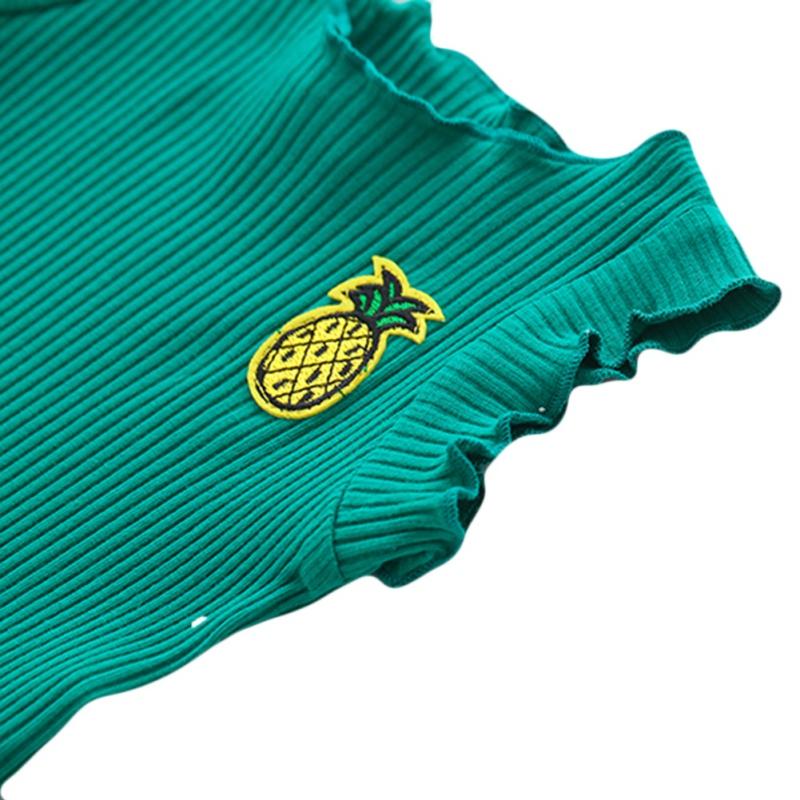 Детская блузка, летний топ без рукавов, повседневные милые топы для маленьких девочек