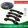 Для Volkswagen VW Golf 7 Mk7 2013 ~ глянцевая черная внешняя крышка ручки двери защитная наклейка для отделки автомобильные аксессуары