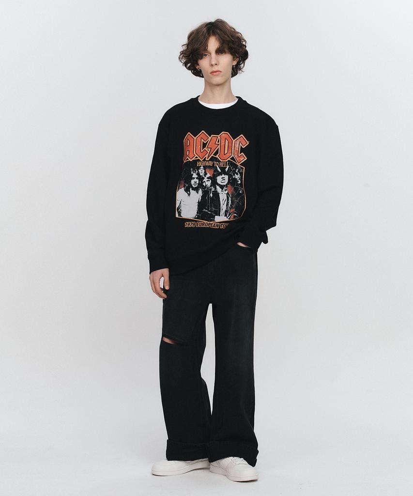 Свитшот Beulabado Acdc Highway To Hell Tour 79 Чёрный (Brent2317)