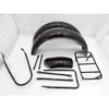 NORTON 16H BLACK PAINTED STEEL MUDGUARD SET & STAYS WITH DUAL LINE |Fit For