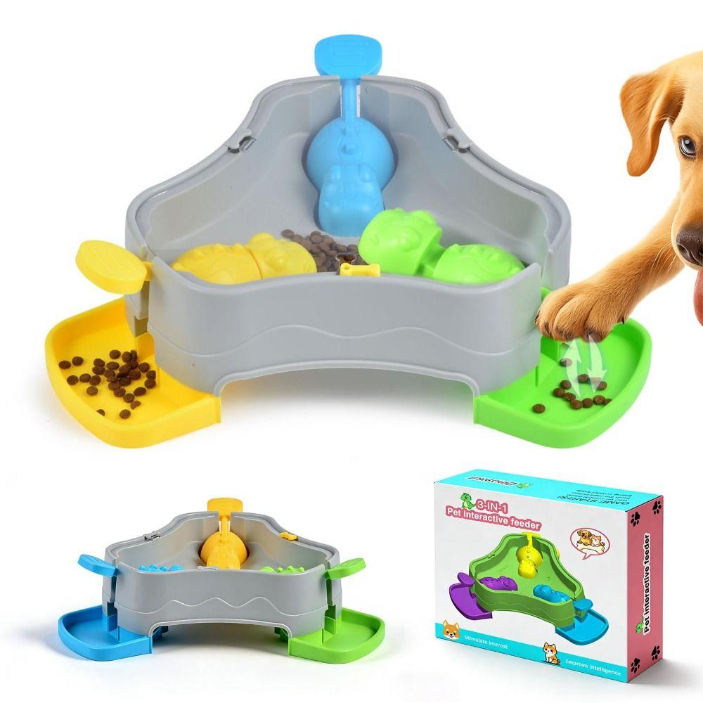 Press Design Pet Treat Dispenser Slow Eating Interactive Feeding Dog Slow Feeder Easy Clean Puzzle Training Food Leakage