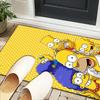 Yellow Family Portrait Office Rug Chair Mat, Game Carpet, Suitable for Front Door, Bedroom, Living Room, Desk, Holiday Gift