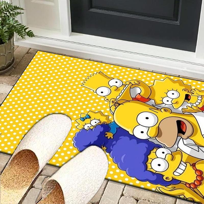 Yellow Family Portrait Office Rug Chair Mat, Game Carpet, Suitable for Front Door, Bedroom, Living Room, Desk, Holiday Gift