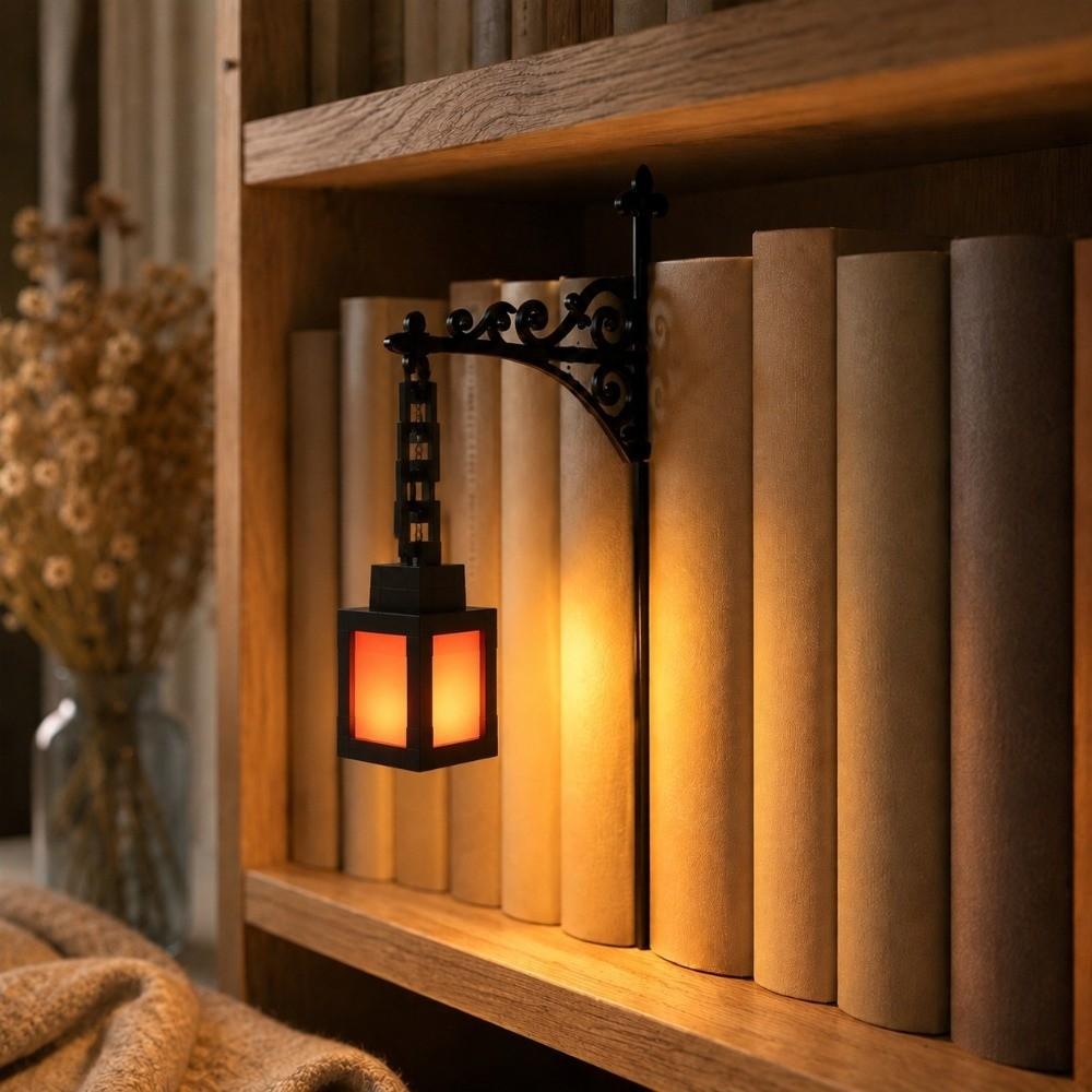 Vintage Library Lantern Miniature Reading Light Spooky Ambiance Bookcase Lamp  Home Decor