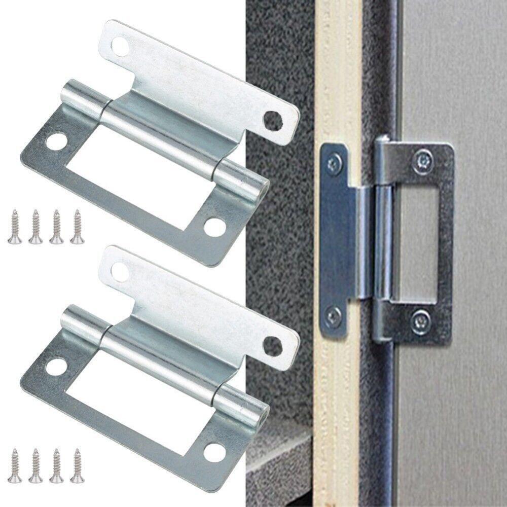 5pcs/set Creative No Slotted Door Hinge Interior Connector Flat Open Folded Soft Close Close Hinges Furniture Hardware