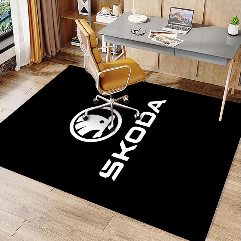 Skoda Polyester Carpet, Soft Indoor Mat for Office Chair, Living Room, Computer Desk - Decorative Home Office Rug Design