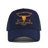 Cotton Front Mesh Back Trucker Cap, Bull Skull Print Adjustable Snapback Baseball Hat Unisex Western Style Outdoor Sports Sun Hat