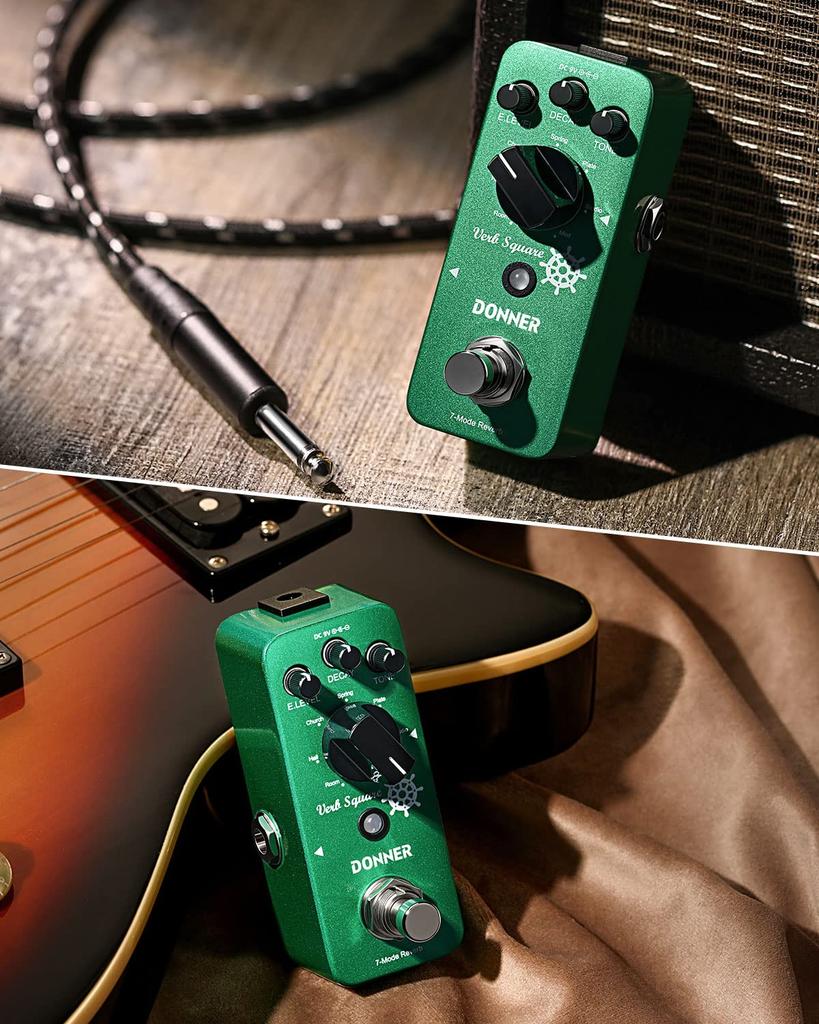 Donner Reverb Effector 7 Mode Modulation Verb Square