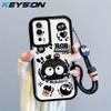 KEYSION Shockproof Case for Xiaomi POCO F5 Pro with Lanyard Soft Silicone Cute 3D Cartoon Doll Phone Back Cover for POCO F5