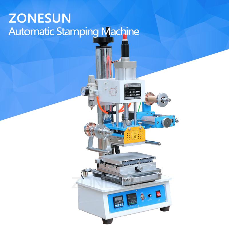 ZONESUN ZY-819H3 Auto Industrial Hot foil Stamping Machine Custom Logo wood mark name card Branding machine leather embossor