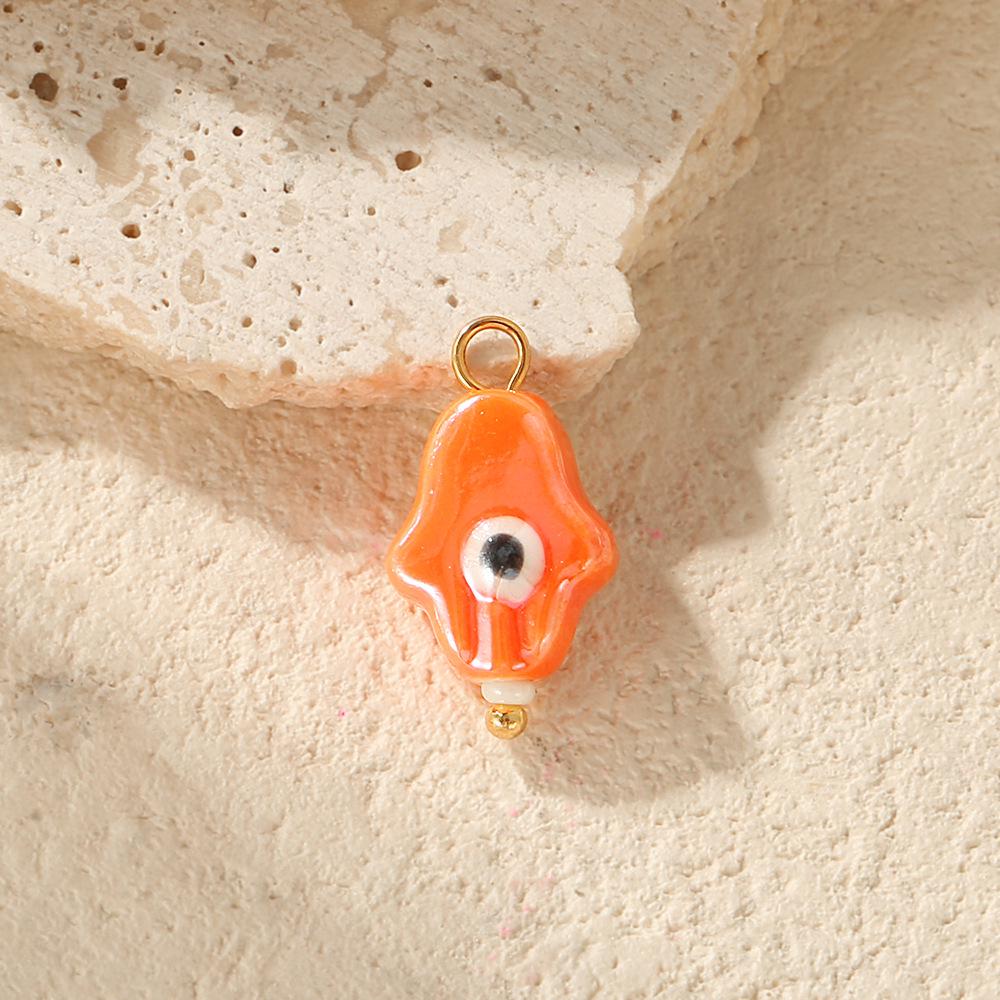 Colorful Ceramic Palm Eye Heart Snowman DIY Jewelry Accessories