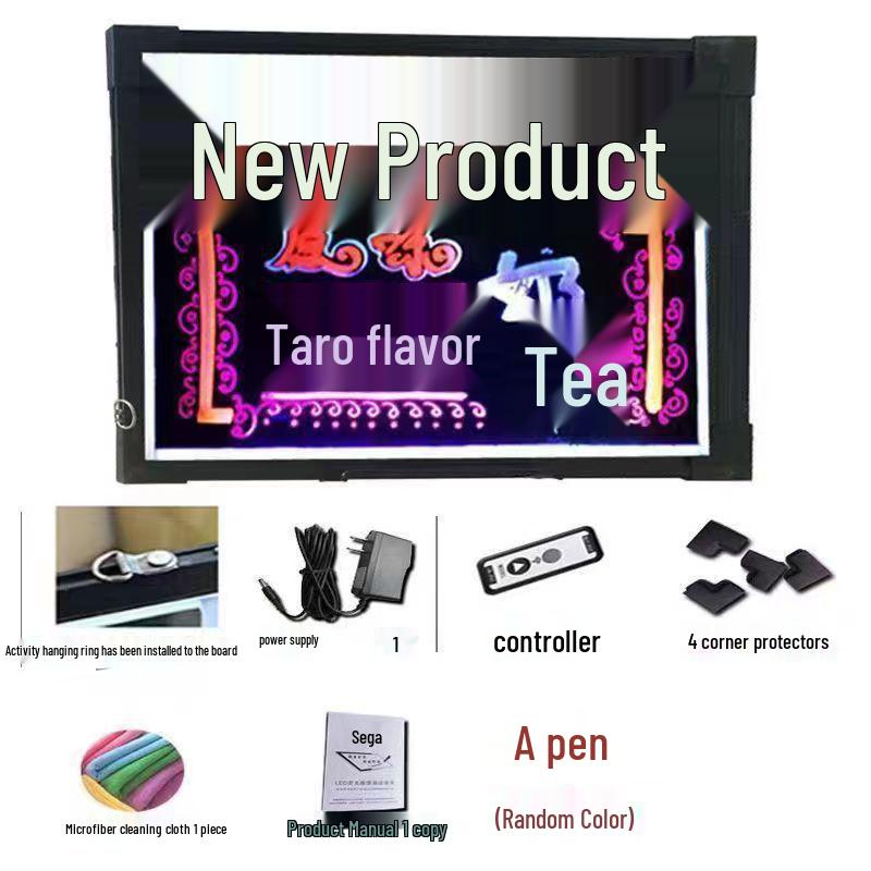 Светящаяся флуоресцентная доска: Идеально для прилавков на ночных рынках, магазинов и рекламы для тех, кто стремится к мечте.