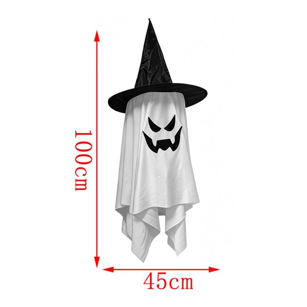 String Lights LED Hanging Ornament LED Lighted Witch Hat Ghost Decor Party Decoration