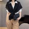 Woman's Knitted Warm Shawl Plain Neck Guard Scarves Solid Color Blouse Shoulders Winter Fake Collars Korean Cape Knotted Scarf