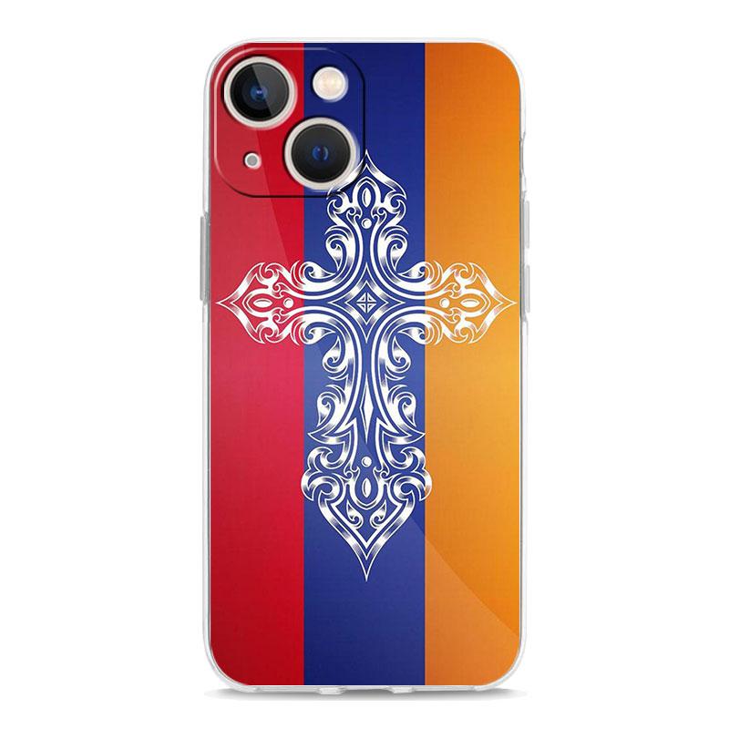 Армения Армянский Флаг Роскошный Чехол Для Телефона Для iPhone 14 13 12 11 Pro Max XS X XR SE 7 8 Plus ТПУ Прозрачный Силиконовый Защита Линзы Чехол