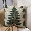2Pcs Christmas Tree Pillow Cover 18" X 18" Festive Decor Pillowcase Washable Throw Pillow Cover with Hidden Zipper for Sofa Couch Chair Bed