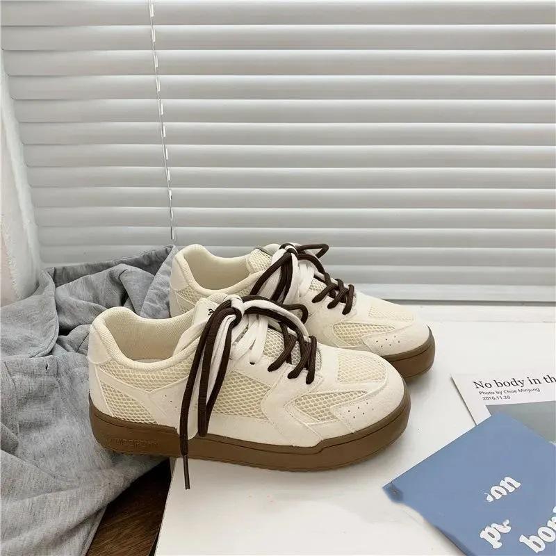 Весна и лето 2025 новые ретро тонкие повседневные дышащие сетчатые кеды для скейтборда немецкие тренировочные туфли универсальные и легкие спортивные кеды для скейтборда