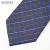 [New Yorker Blue] Галстук в клетку "Windowpane Check" от New Yorker Blue NB921084 Коричневый Один размер Стиль делового костюма Подарок