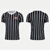 Летняя Новая Футбольная Майка Corinthians в Черно-Белую Полоску Мужская Женская Детская Большого Размера Спортивная Футболка Модная Повседневная Уличная Одежда Топ
