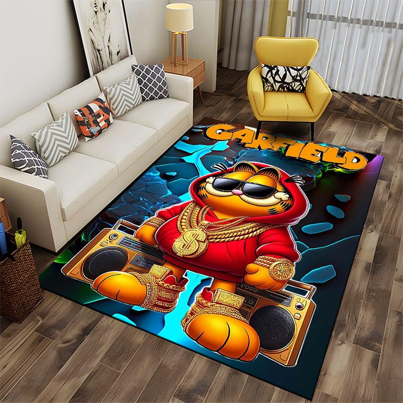 Hip-Hop Garfield Printed Carpet suitable as a non-slip mat for the living room or bedroom sofa