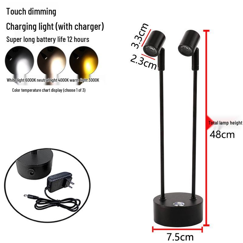 Tri-Color Touch Dimming Jewelry Display Light