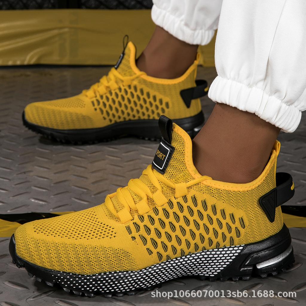 Men's casual sports shoes soft sole lightweight square dancing fitness shoes fashion travel dad shoes running shoes breathable