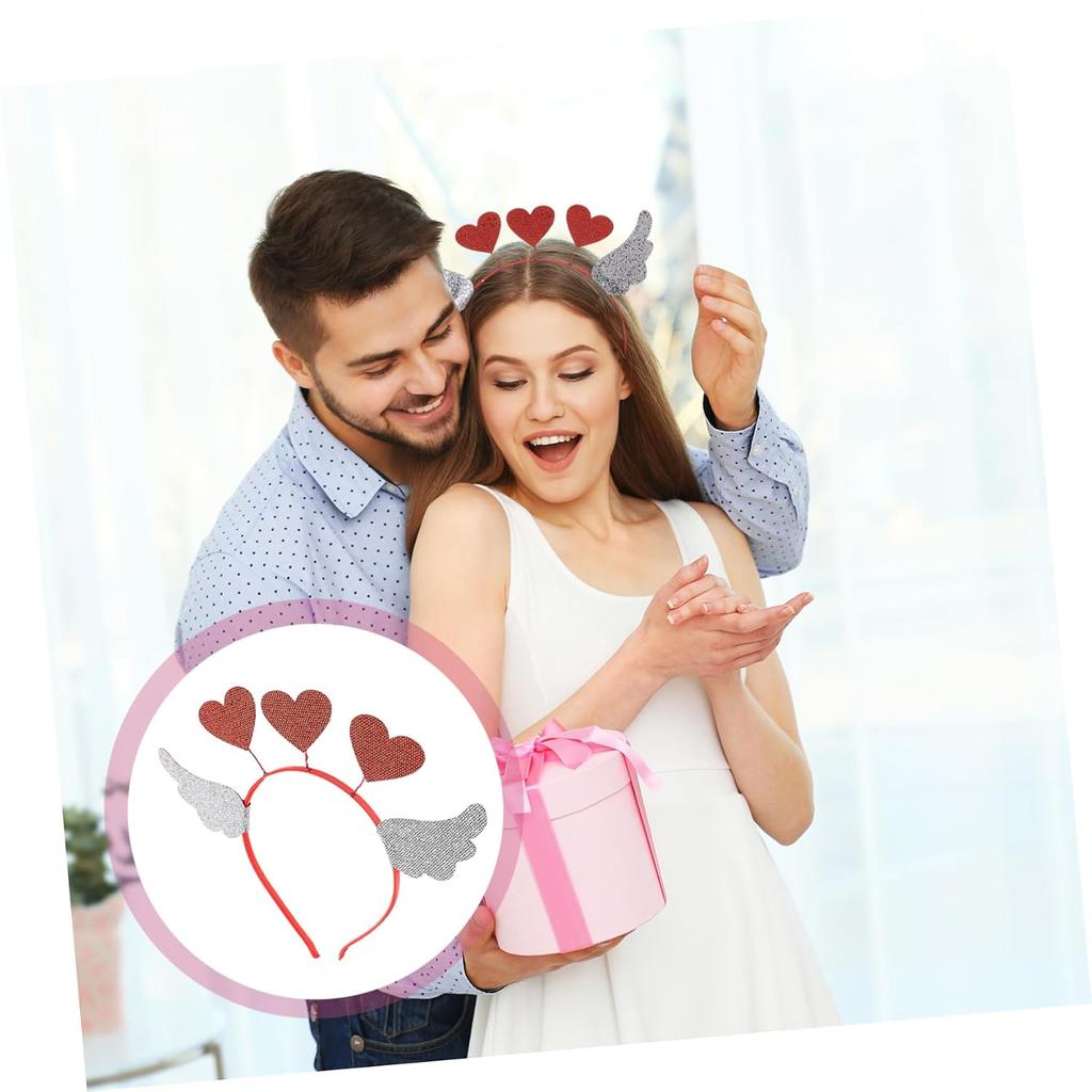 Baluue Valentine Day Heart Headband for Women Lightweight Comfortable Hair Accessory for Parties Festivals and Special Occasions and Heart Design