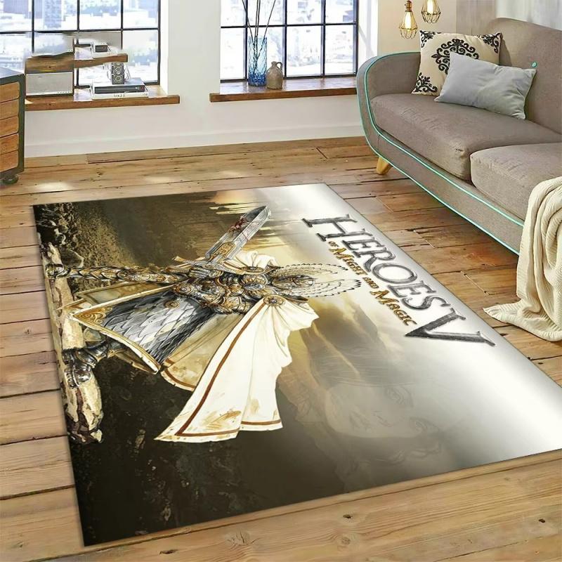 Ковер Retro Games HD Heroes of Might and Magic для декора гостиной, спальни, напольный коврик, нескользящий декор для дивана, прихожей