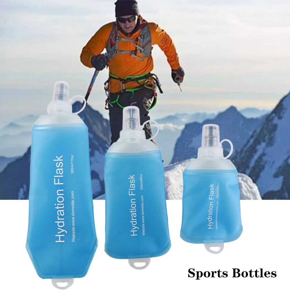 Soft Flask Folding Water Bottle TPU Sport Water Bottle Portable Collapsible Water Bottle Running