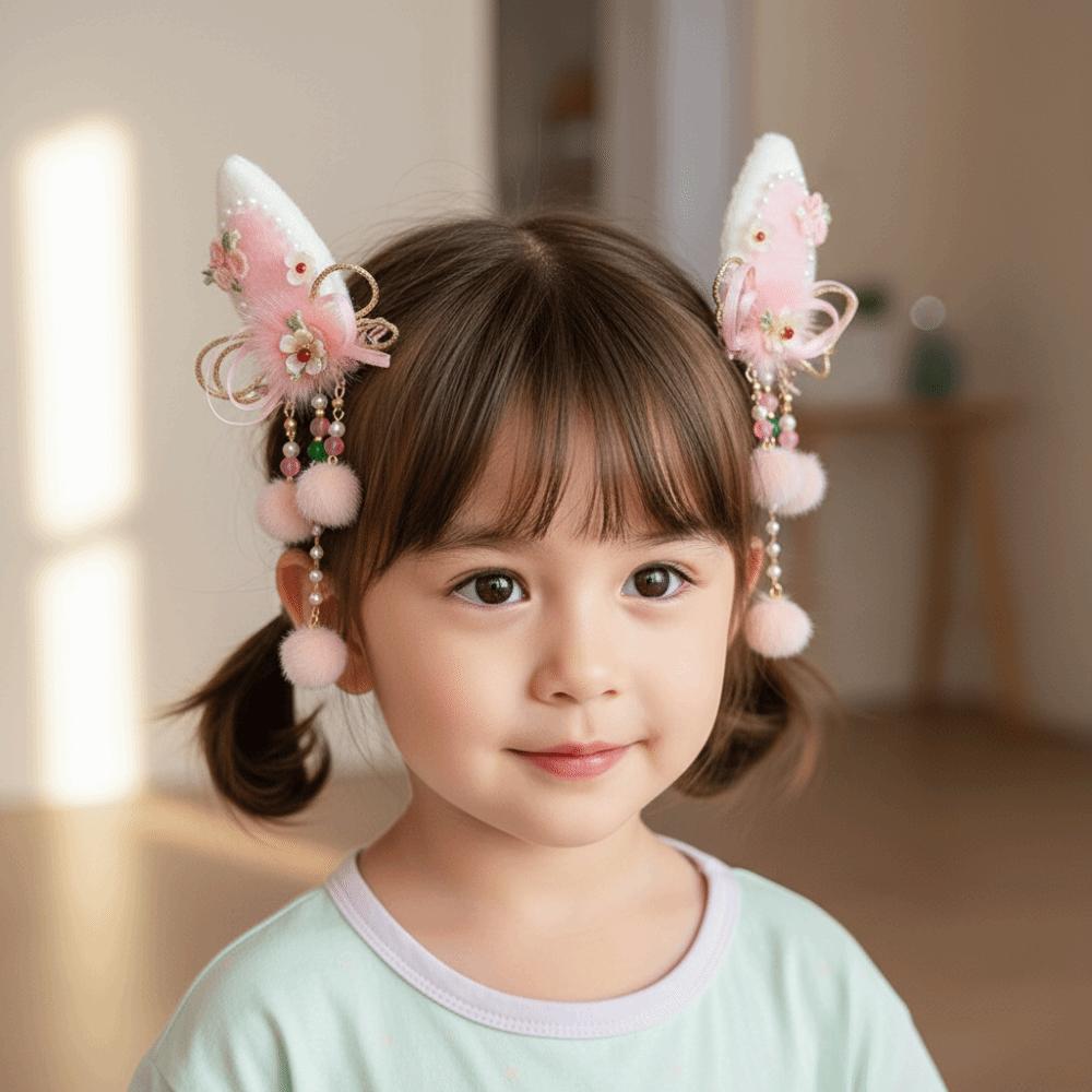 Cute Tassel Hairpin Bow New Year Hair Accessory Hanfu Traditional Chinese Hair Clip Cosplay Events