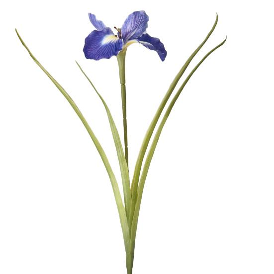 26" Artificial Iris Flower Flower Bouquet with Real Touch Fake Long Stem