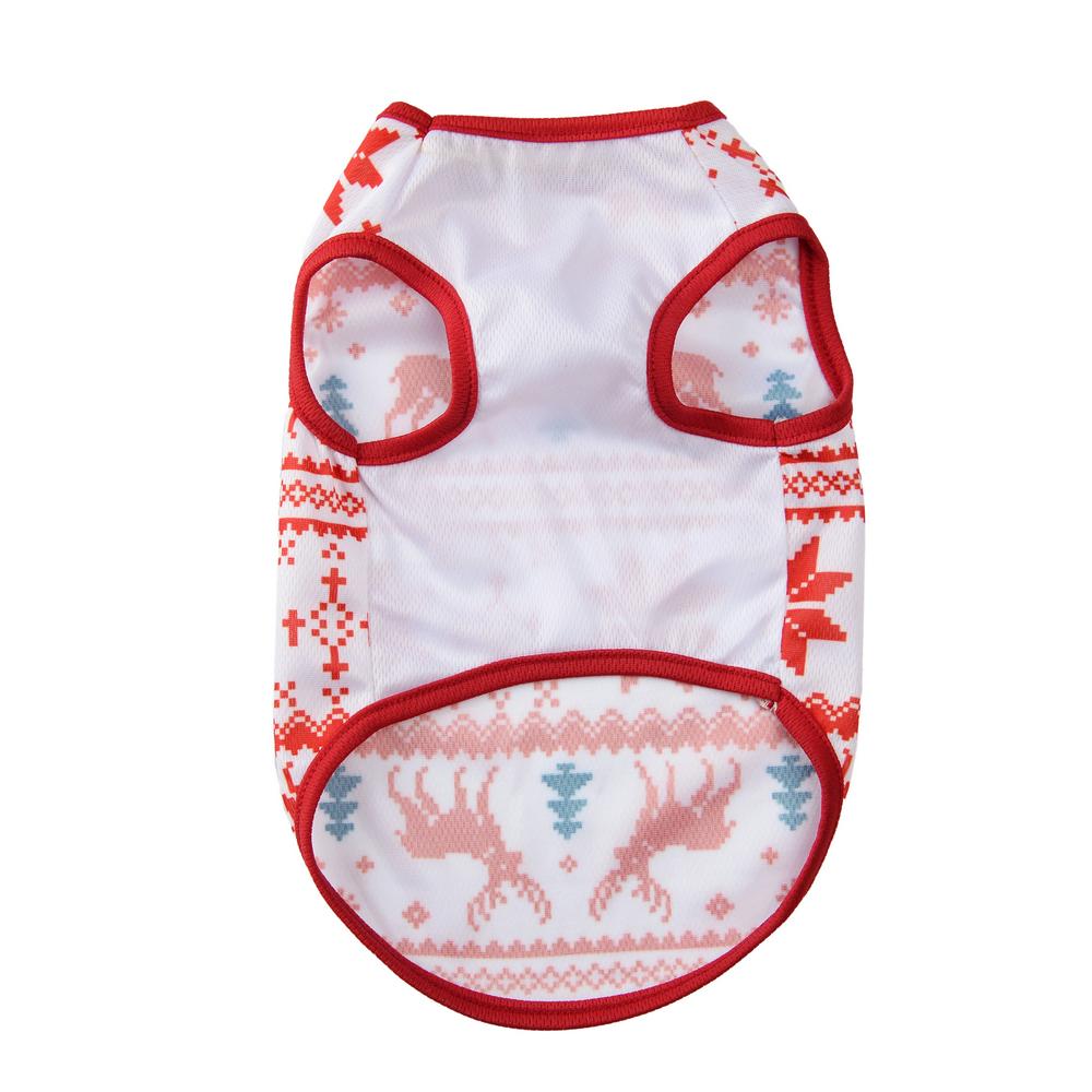 Christmas Dog Clothes For Small Dogs Cats Cute Elk Print Vest Puppy Costume Kitten Shirt New Year Pet Outfits Chihuahua French Bulldog