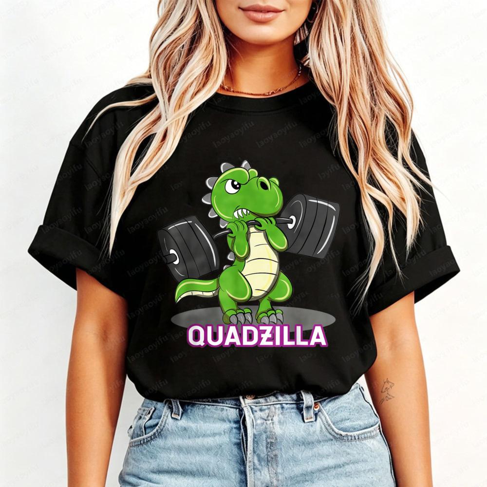 Funny Workout Tshirt Quadzilla Lifting Weights Gym Tshirt Gym Tee Funny Squat Leg Day Fitness Monster Unisex Unisex Streetwear Top